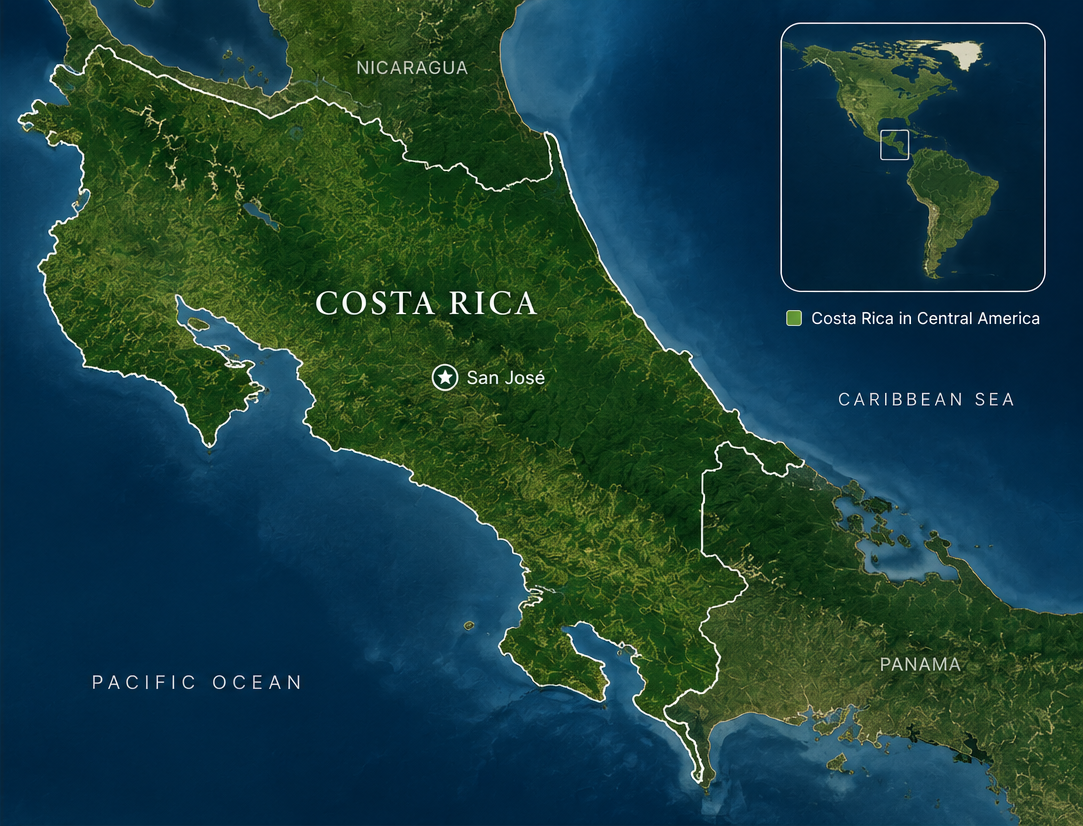 mapa costa rica corto
